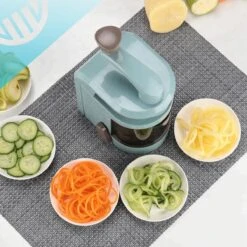 Qitch & Quisine Premium Spiraalsnijder + Borstel & Dunschiller – 4-in-1 Multifunctionele Groentensnijder – Groentenpasta/Groentenspaghetti Spiralizer – Vegetarische/Veganistische/Paleo/Low-Carb Recepten & Dieet -Merkloos Winkel 1200x1200 3021