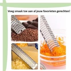 Handrasp - Kaasrasp - Citroenrasp - Knoflookrasp - Citrusrasp - Gemberrasp - Zester - Zesteur - Grater - RVS - Stainless Steel - Premium -Merkloos Winkel 1200x1200 3036