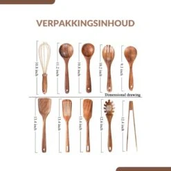 SensaHome - Luxe Teakhouten Keukengerei Set 10-delig - Hout -Merkloos Winkel 1200x1200 3121