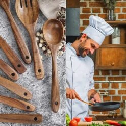 SensaHome - Luxe Teakhouten Keukengerei Set 10-delig - Hout -Merkloos Winkel 1200x1200 3122