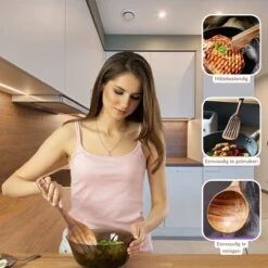 SensaHome - Luxe Teakhouten Keukengerei Set 10-delig - Hout -Merkloos Winkel 1200x1200 3124