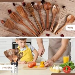 SensaHome - Luxe Teakhouten Keukengerei Set 10-delig - Hout -Merkloos Winkel 1200x1200 3130