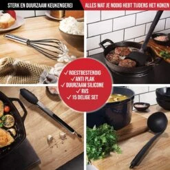 Strex Keukengerei Set Met Houder 15 Delig - Hittebestendig / BPA Vrij / Siliconen - Keuken Gerei -Merkloos Winkel 1200x1200 3158