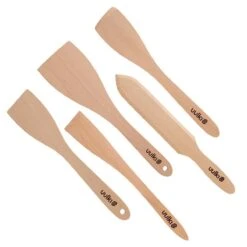 Uulki Ecologische 17-delige Set Keukenhulpen Uit Europees Beukenhout - Houten Kooklepel Lepelset, Spatel / Bakspaan / Bakspatel, Pannenlikker, Keukentang, Slabestek Uit Hout -Merkloos Winkel 1200x1200 3182