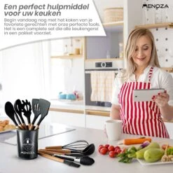 Kookgerei Set 11-delig Met Houder - Keukengerei Set - Maatlepel Set - Hittebestendig BPA Vrij Siliconen - Keukengerei -Merkloos Winkel 1200x1200 3215
