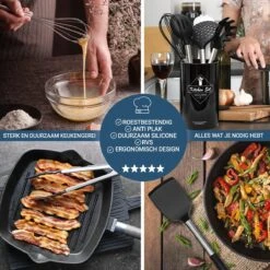 Keukengerei Set Met Houder 14 Delig - Hittebestendig / BPA Vrij / Siliconen - Keuken Gerei - Keukenset -Merkloos Winkel 1200x1200 3223