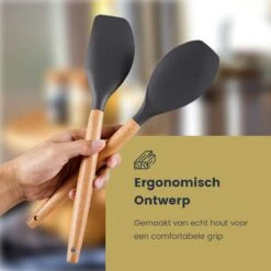 Hescom 34-delige Siliconen Keukengerei Set Met Houder - Kookgerei Set Met Ergonomisch Design - Antraciet Grijs -Merkloos Winkel 1200x1200 3246