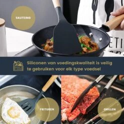 Hescom 34-delige Siliconen Keukengerei Set Met Houder - Kookgerei Set Met Ergonomisch Design - Antraciet Grijs -Merkloos Winkel 1200x1200 3250