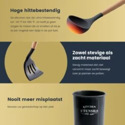 Hescom 34-delige Siliconen Keukengerei Set Met Houder - Kookgerei Set Met Ergonomisch Design - Antraciet Grijs -Merkloos Winkel 1200x1200 3252