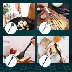 Keukengerei Set Met Houder - Kookgerei Set Spatel Pot - Keukengerei Keukenset - 15 Delige Zwart Rvs -Merkloos Winkel 1200x1200 3273