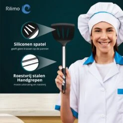 Keukengerei Set Met Houder - Kookgerei Set Spatel Pot - Keukengerei Keukenset - 15 Delige Zwart Rvs -Merkloos Winkel 1200x1200 3274