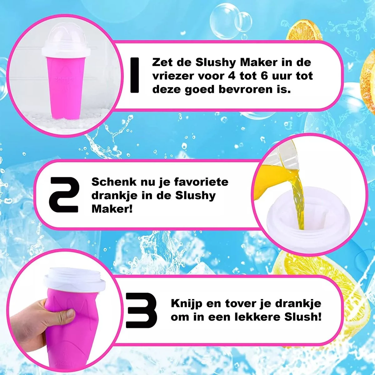 Summer Spark Slushy Maker - Slush Puppy Maker - IJscrusher - Slush Puppy Beker - Slushy Puppy Maker - Slush Puppy Machine - Slush Maker - Slushy Cup - Tiktok - Roze 2 Summer Spark Slushy Maker - Slush Puppy Maker - IJscrusher - Slush Puppy Beker - Slushy Puppy Maker - Slush Puppy Machine - Slush Maker - Slushy Cup - Tiktok - Roze - Afbeelding 2