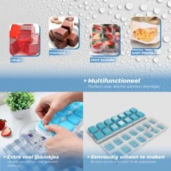 IJsblokjesvorm Siliconen Met Deksel - 3 Stuks- IJsvormpjes, Herbruikbaar - IJsblokjesmaken Zonder Morsen, BPA Vrij -Merkloos Winkel 1200x1200 3305