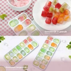 Roze - IJsblokjesvorm Siliconen Met Deksel - IJsvormpjes, Herbruikbaar - IJsblokjesmaker Zonder Morsen, BPA Vrij -Merkloos Winkel 1200x1200 3307