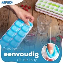 Nafura® Siliconen Ijsblokjesvorm Met Deksel – Ijsvormpjes Maker – Ijsklontjes Vorm - 4 Stuks – Herbruikbaar – BPA Vrij - Vierkant -Merkloos Winkel 1200x1200 3313