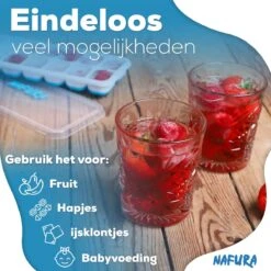 Nafura® Siliconen Ijsblokjesvorm Met Deksel – Ijsvormpjes Maker – Ijsklontjes Vorm - 4 Stuks – Herbruikbaar – BPA Vrij - Vierkant -Merkloos Winkel 1200x1200 3314