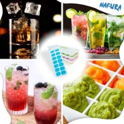 Nafura® Siliconen Ijsblokjesvorm Met Deksel – Ijsvormpjes Maker – Ijsklontjes Vorm - 4 Stuks – Herbruikbaar – BPA Vrij - Vierkant -Merkloos Winkel 1200x1200 3315