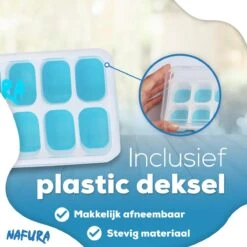 Nafura® Siliconen Ijsblokjesvorm Met Deksel – Ijsvormpjes Maker – Ijsklontjes Vorm - 4 Stuks – Herbruikbaar – BPA Vrij - Vierkant -Merkloos Winkel 1200x1200 3317