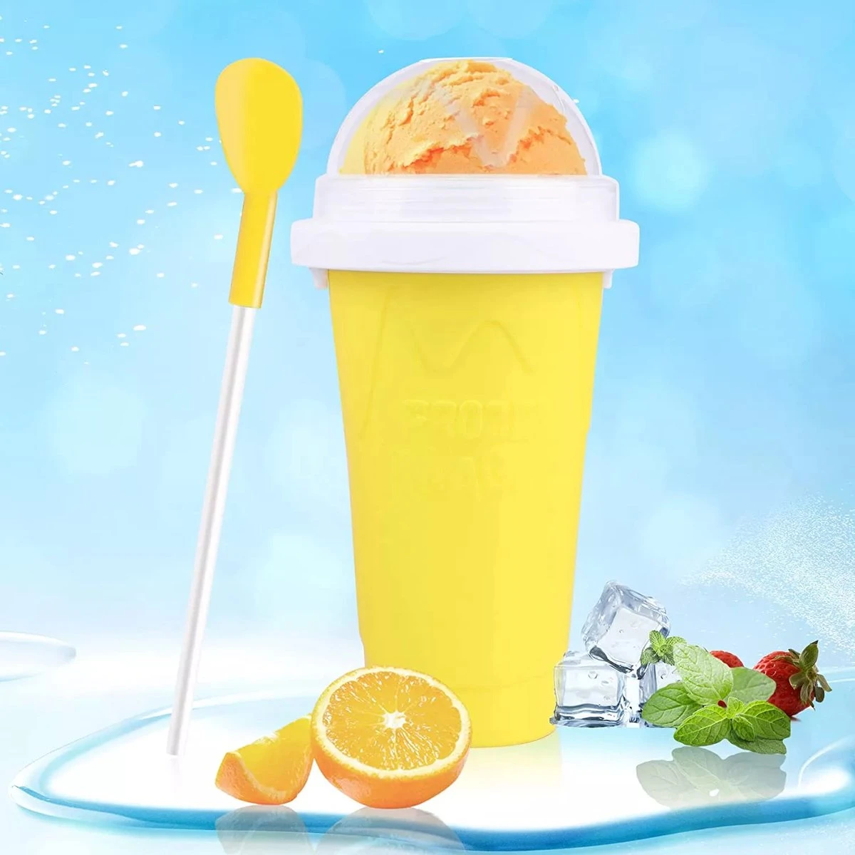Summer Spark Slushy Maker - Slush Puppy Maker - IJscrusher - Slush Puppy Beker - Slushy Puppy Maker - Slush Maker - Slushy Cup - Tiktok - Geel 3 Summer Spark Slushy Maker - Slush Puppy Maker - IJscrusher - Slush Puppy Beker - Slushy Puppy Maker - Slush Maker - Slushy Cup - Tiktok - Geel - Afbeelding 3