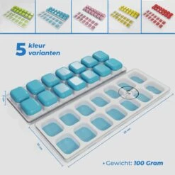 Blauw - IJsblokjesvorm Siliconen Met Deksel - IJsvormpjes, Herbruikbaar - IJsblokjesmaker Zonder Morsen, BPA Vrij -Merkloos Winkel 1200x1200 3364