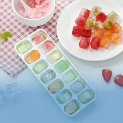 Blauw - IJsblokjesvorm Siliconen Met Deksel - IJsvormpjes, Herbruikbaar - IJsblokjesmaker Zonder Morsen, BPA Vrij -Merkloos Winkel 1200x1200 3365