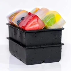 Buxibo - Luxe IJsblokvormen - Set Van 4 - Ice Cube Tray - 6 IJsblokken – IJsblokjes Vorm Met Deksel - Siliconen - Zwart -Merkloos Winkel 1200x1200 3369
