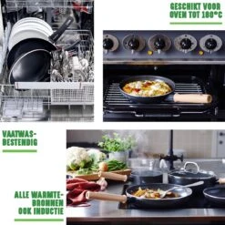 GreenChef Vintage Wokpan 28cm/3.7L - Zwart - Inductie - PFAS-vrij -Merkloos Winkel 1200x1200 340