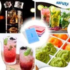 Nafura® Siliconen IJsblokjesvorm Met Deksel (4 Stuks) – IJsvormpjes Maker – IJsklontjes Vorm - Herbruikbaar – BPA Vrij - Vierkant -Merkloos Winkel 1200x1200 3400
