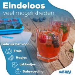 Nafura® Siliconen IJsblokjesvorm Met Deksel (4 Stuks) – IJsvormpjes Maker – IJsklontjes Vorm - Herbruikbaar – BPA Vrij - Vierkant -Merkloos Winkel 1200x1200 3401