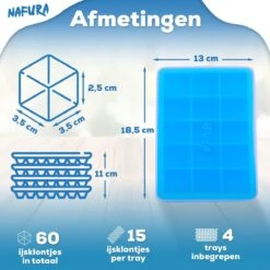Nafura® Siliconen IJsblokjesvorm Met Deksel (4 Stuks) – IJsvormpjes Maker – IJsklontjes Vorm - Herbruikbaar – BPA Vrij - Vierkant -Merkloos Winkel 1200x1200 3404