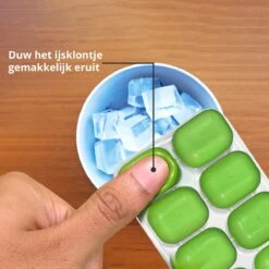 Siliconen IJsblokjesvorm Met Deksel (4 Stuks) - 56 Ijsblokjes - Herbruikbaar - Duurzaam - Vierkant - Blauw Groen Geel Roze -Merkloos Winkel 1200x1200 3449