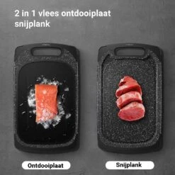 KC Merials Snijplank & Ontdooiplaat 2 In 1- Multifunctionele Snijplank - Kunststof Snijplanken - 2 Tot 10 Keer Sneller Vlees Ontdooien - Hygiënisch, Veilig & Duurzaam. -Merkloos Winkel 1200x1200 3467