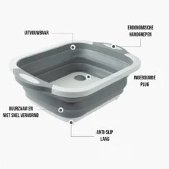 Snijplank - 3 In 1 - Wasbak - Spoelbak - Opvouwbare Afwasteil - Afwasbak - Opbergbak -Merkloos Winkel 1200x1200 3486
