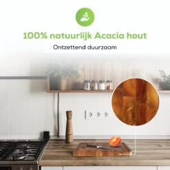 101Products Acacia Houten Snijplank Met Handvatten - Extra Groot - 45x30x(H)3.5cm - Professioneel Hakblok - Serveerplank - Borrelplank - Tapasplank -Merkloos Winkel 1200x1200 3523