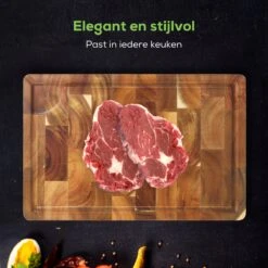 101Products Acacia Houten Snijplank Met Handvatten - Extra Groot - 45x30x(H)3.5cm - Professioneel Hakblok - Serveerplank - Borrelplank - Tapasplank -Merkloos Winkel 1200x1200 3525