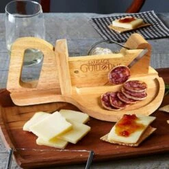 MikaMax Worst Guillotine - Worstsnijder - Worst Snijplank - Sausage Guillotine - Makkelijk Schoon Te Maken - RVS Mes - Bamboe - 30 X 19cm -Merkloos Winkel 1200x1200 3552