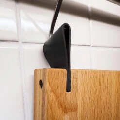 Industrial Living Snijplank Hout - Hakblok Met Lederen Lus Houder- Massief Beukenhout- Groot Formaat-3CM Dik -Merkloos Winkel 1200x1200 3564