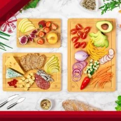 Rednas Bamboe Snijplank - Snijplanken Set - Borrelplank - Serveerplank - 3-delig - Hygiënisch En Duurzaam -Merkloos Winkel 1200x1200 3570