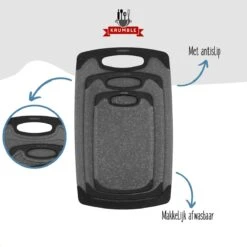 Krumble Snijplanken - Set Van 3 - Met Anti-slip Handvaten - 3-delig - Vaatwas Bestendig - Snijplankenset - 3 Formaten - Antraciet - Zwart - Kunststof 11 Krumble Snijplanken - Set Van 3 - Met Anti-slip Handvaten - 3-delig - Vaatwas Bestendig - Snijplankenset - 3 Formaten - Antraciet - Zwart - Kunststof -Merkloos Winkel 1200x1200 3573