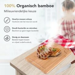 Rochester Snijplanken Hout – Borrelplank – Serveerplank - 3-Delig – Organisch Bamboe – Luxe Design – Hygienisch En Duurzaam -Merkloos Winkel 1200x1200 3583