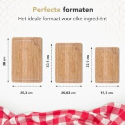 Rochester Snijplanken Hout – Borrelplank – Serveerplank - 3-Delig – Organisch Bamboe – Luxe Design – Hygienisch En Duurzaam -Merkloos Winkel 1200x1200 3585