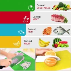 Olivivi - Snijplank Kunststof - Snijplankenset - Snijplanken - Cutting Board - Flexibel - Set 4 Stuks -Merkloos Winkel 1200x1200 3598