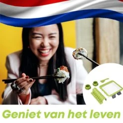 YUGN Sushi Set Sushi Kit Sushi Maker - 7 Delig Met Sushi Mat - Sushi Maken Met Heerlijke Sushi Recepten - Cadeau Tip -Merkloos Winkel 1200x1200 3646