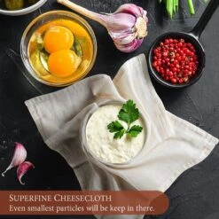 BOTC Kaasdoek - Passeerdoek - 95 X 90 Cm - 2 Stuks -zachte Neteldoek - Passeerdoek - 100% Linnen – Ongebleekt - Micromousseline -Merkloos Winkel 1200x1200 3769