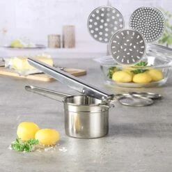 Haushalt 14073 - Aardappelpers - Puree - RVS - 3 Losse Schijven -Merkloos Winkel 1200x1200 3821