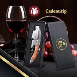 Bar Essentials Heavy Duty Kelnersmes - Wijn Opener - Kurkentrekker Wijn - Sommeliersmes - Tweetraps Hefboom - Hout -Merkloos Winkel 1200x1200 3864