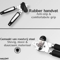 Malony RVS Blikopener - Flesopener - Bieropener - Opener - Stevig Handvat - Vaatwasser Bestendig - Zwart -Merkloos Winkel 1200x1200 3872