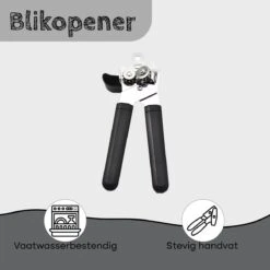 Proudproducts Blikopener - RVS - Handvat - 19cm - Duurzame En Veilige Opener Voor Blikken -Merkloos Winkel 1200x1200 3875