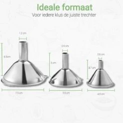 Chefsey - Trechter Set – Keuken – 3 Stuks – RVS – Keukengerei -Merkloos Winkel 1200x1200 3915