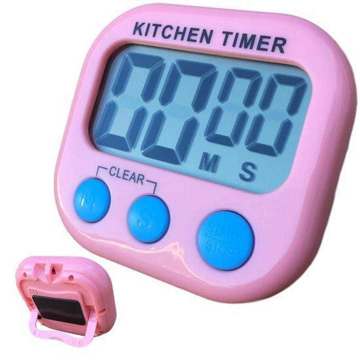Merkloos Digitale Kookwekker Roze - Groot Display - Magneet 1 Merkloos Digitale Kookwekker Roze - Groot Display - Magneet